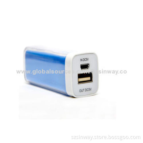 1,800-3,000mAh Portable Chargers with Logo and Samsung Battery, 5V DC/1A InputNew